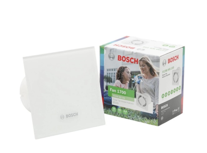 Bosch Banyo Aspiratörü / Fanı 1700 Serisi Mat Beyaz 100 mm Çap