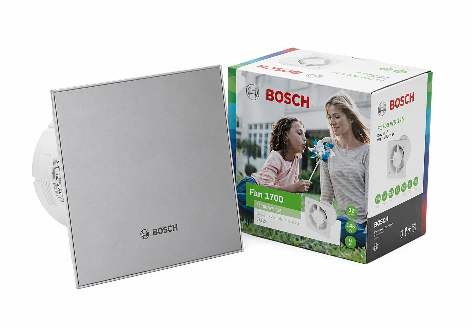 Bosch Banyo Aspiratörü / Fanı 1700 Serisi İnoks 125 mm Çap